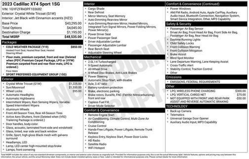 2023 Cadillac XT4 Sport