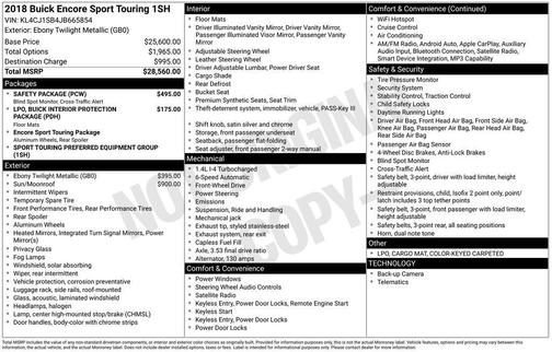 2018 Buick Encore Sport Touring