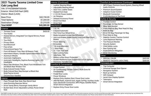 2021 Toyota Tacoma Limited