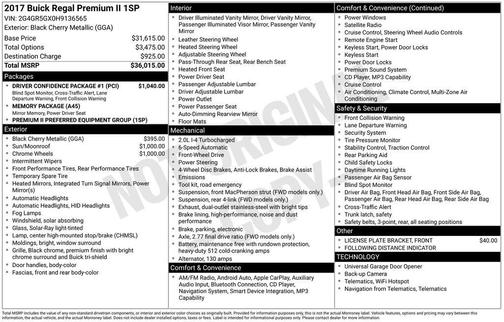 2017 Buick Regal Turbo Premium II