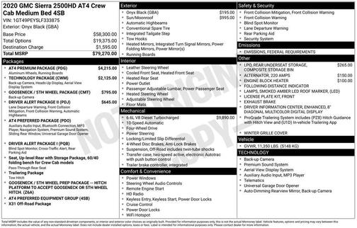 2020 GMC Sierra 2500 AT4