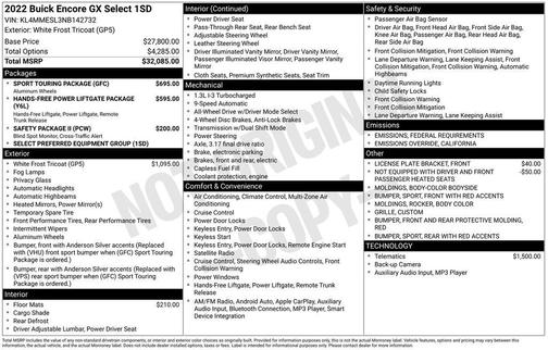 2022 Buick Encore GX Select