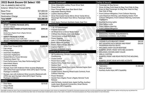 2022 Buick Encore GX Select