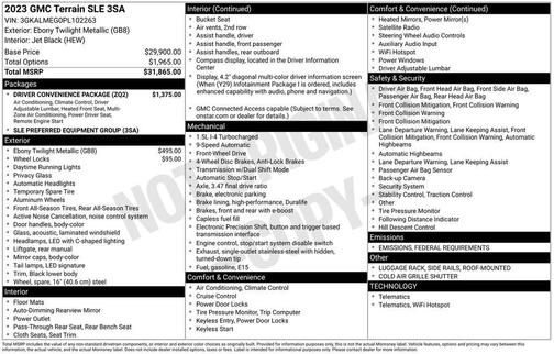 2023 GMC Terrain SLE