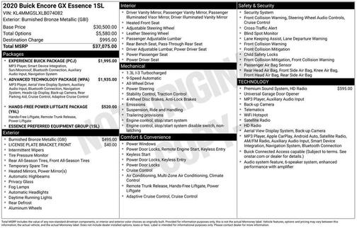Burnished Bronze Metallic 2020 Buick Encore GX Essence