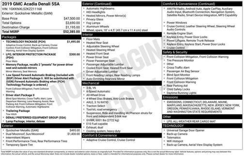 2019 GMC Acadia Denali