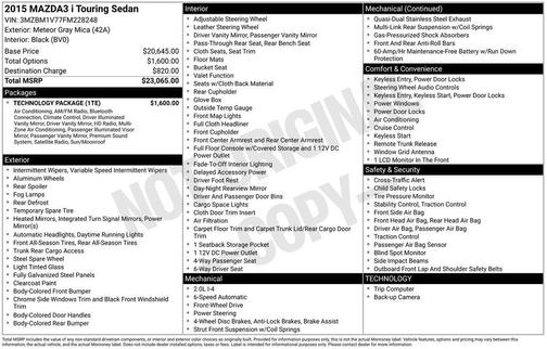 2015 Mazda Mazda3 i Touring