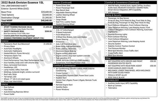 2022 Buick Envision FWD Essence