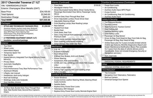 2017 Chevrolet Traverse 1LT