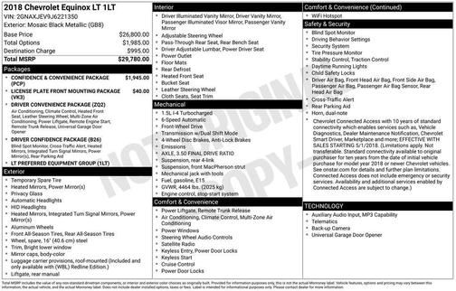 Mosaic Black Metallic 2018 Chevrolet Equinox LT