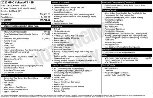 2023 GMC Yukon 4WD AT4