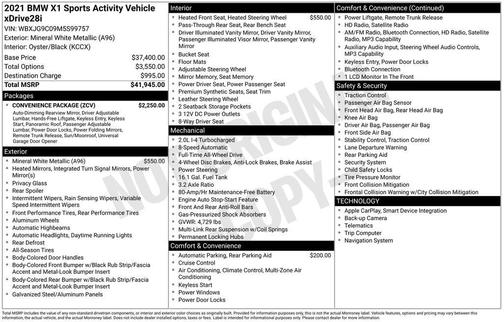 2021 BMW X1 xDrive28i