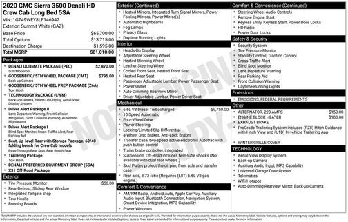 2020 GMC Sierra 3500 Denali