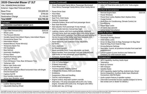 Cajun Red Tintcoat 2020 Chevrolet Blazer 2LT