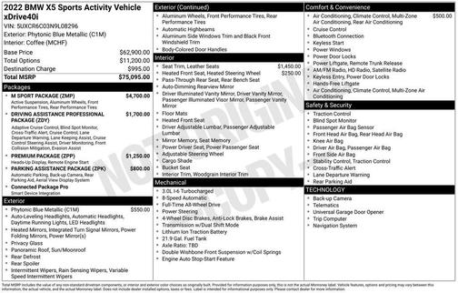 2022 BMW X5 xDrive40i