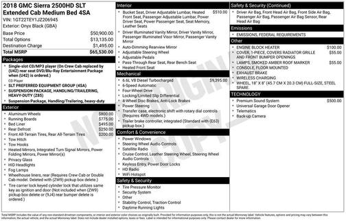 2018 GMC Sierra 2500 SLT