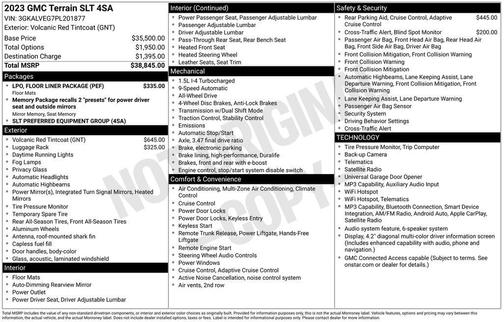 Volcanic Red Tintcoat 2023 GMC Terrain SLT