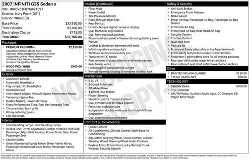 2007 INFINITI G35x Base