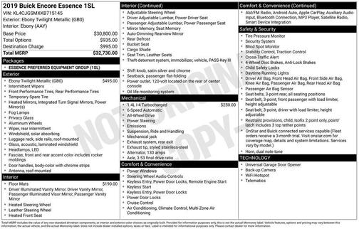 2019 Buick Encore Essence