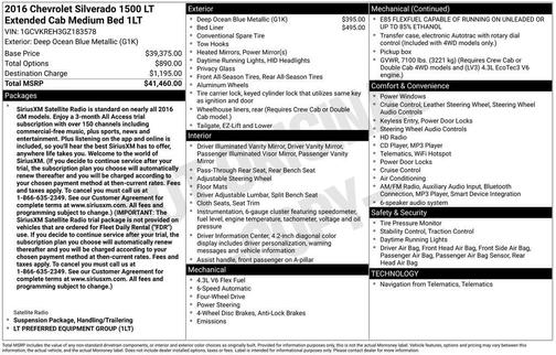 2016 Chevrolet Silverado 1500 1LT