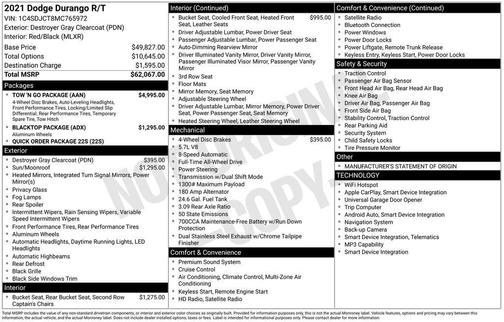 2021 Dodge Durango R/T AWD