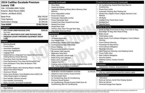 2024 Cadillac Escalade Premium Luxury
