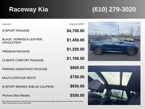 Phytonic Blue Metallic 2022 BMW X5 xDrive40i