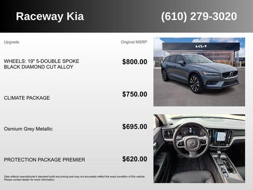 Gray Metallic 2021 Volvo V60 Cross Country T5