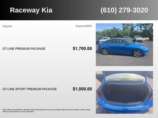 Sporty Blue 2022 Kia Forte GT-Line