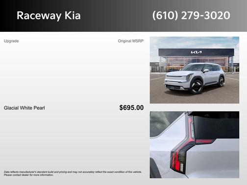 Glacial White Pearl 2026 Kia EV9 Wind