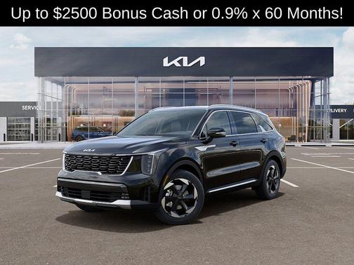 Aurora Black Pearl 2026 Kia Sorento Hybrid EX