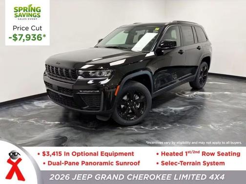Diamond Black 2026 Jeep Grand Cherokee Limited 4x4