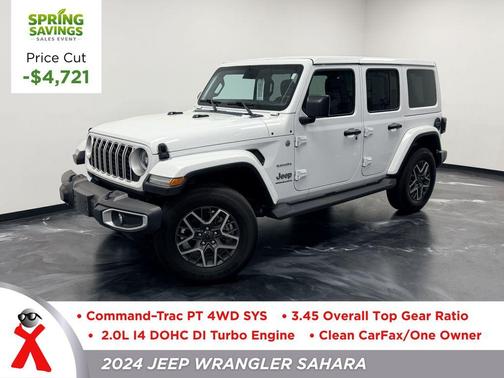 Bright White Clearcoat 2024 Jeep Wrangler Sahara