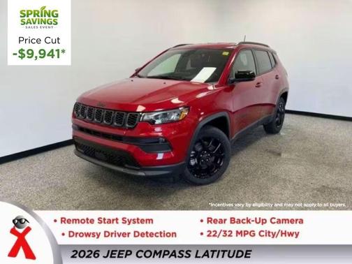 Red 2026 Jeep Compass Latitude