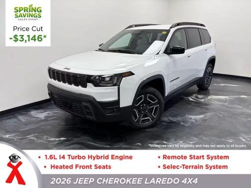 Bright White 2026 Jeep Cherokee LAREDO/LIMITED