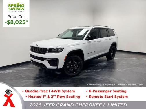 Bright White 2026 Jeep Grand Cherokee L Limited
