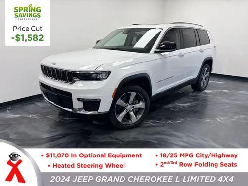 Bright White Clearcoat 2024 Jeep Grand Cherokee L Limited