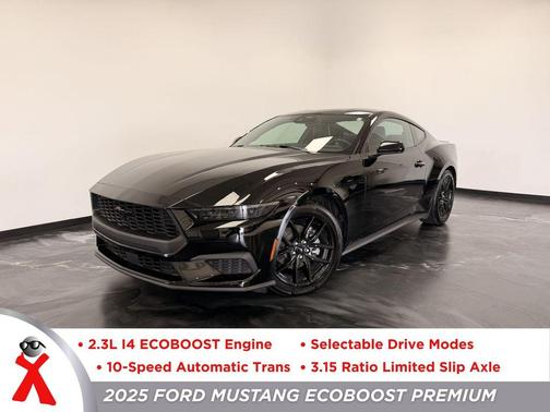 Shadow Black 2025 Ford Mustang EcoBoost Premium