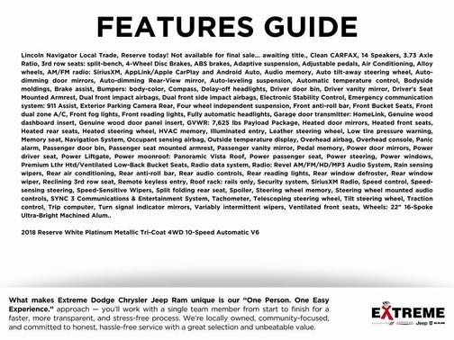 2018 Lincoln Navigator Reserve