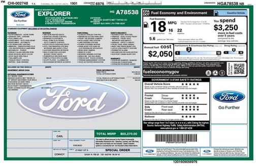 2017 Ford Explorer Platinum