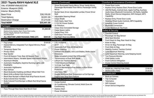 2021 Toyota RAV4 Hybrid XLE