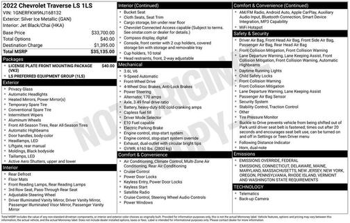 2022 Chevrolet Traverse LS