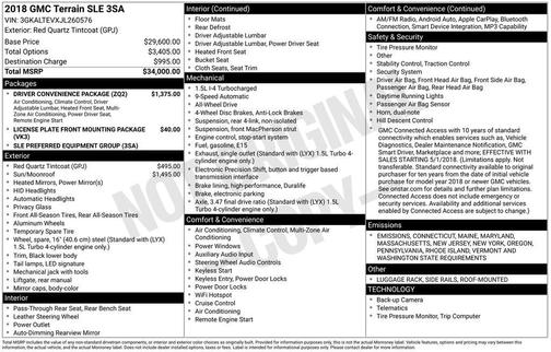 2018 GMC Terrain SLE