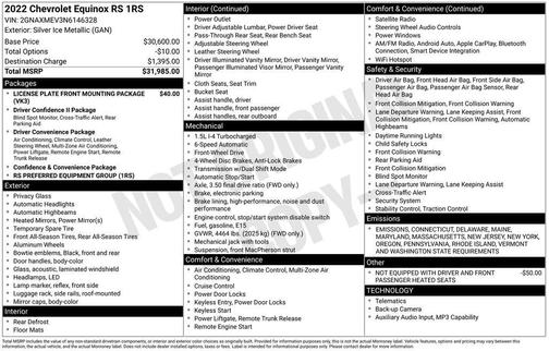 2022 Chevrolet Equinox RS