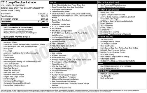 2016 Jeep Cherokee Latitude