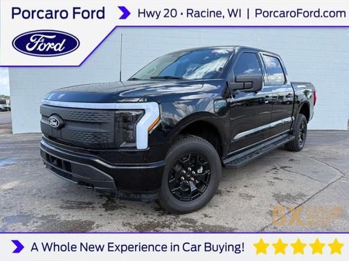 Agate Black Metallic 2025 Ford F-150 Lightning XLT