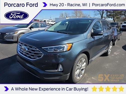 Stone Blue Metallic 2023 Ford Edge Titanium