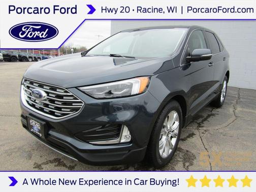 Stone Blue Metallic 2023 Ford Edge Titanium