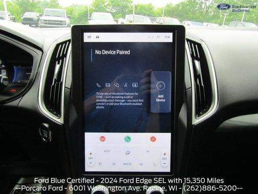 Agate Black Metallic 2024 Ford Edge SEL
