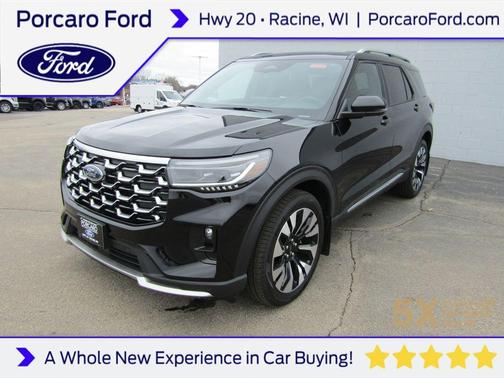 Agate Black Metallic 2026 Ford Explorer Platinum